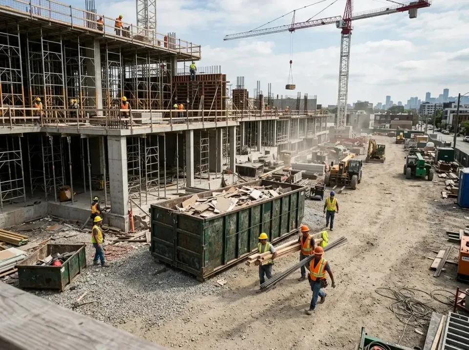 commercial-construction-site-w-002 — frequently asked questions, Low Cost Construction Dumpster Rental in Plainfield, IL